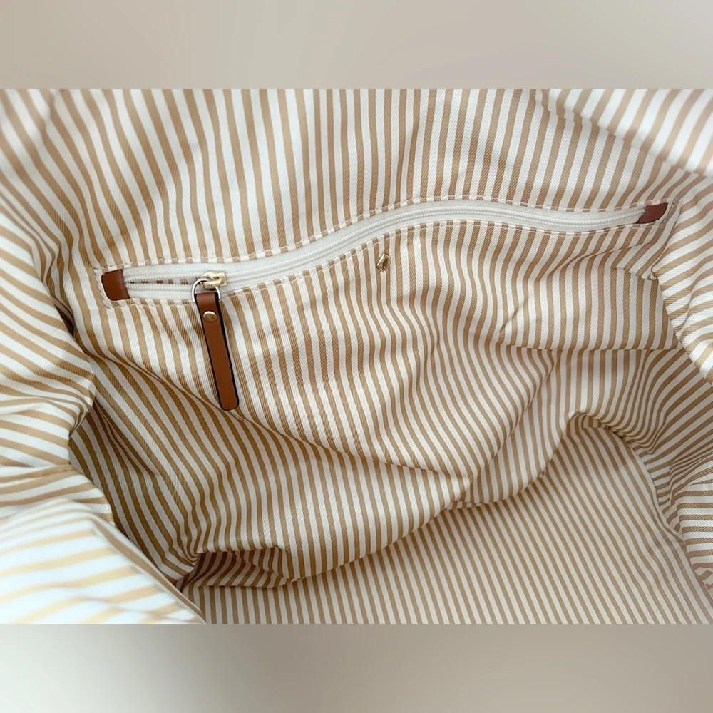 Kate Spade Black and Navy Tote with Brown Handles - Picture 8 of 10